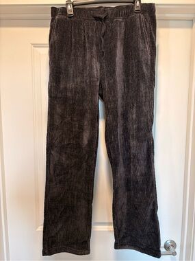 Topman Men's Charcoal Corduroy Drawstring Pants